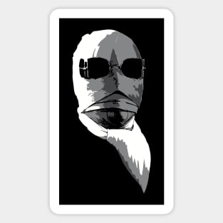 Invisible Man Greyscale Sticker